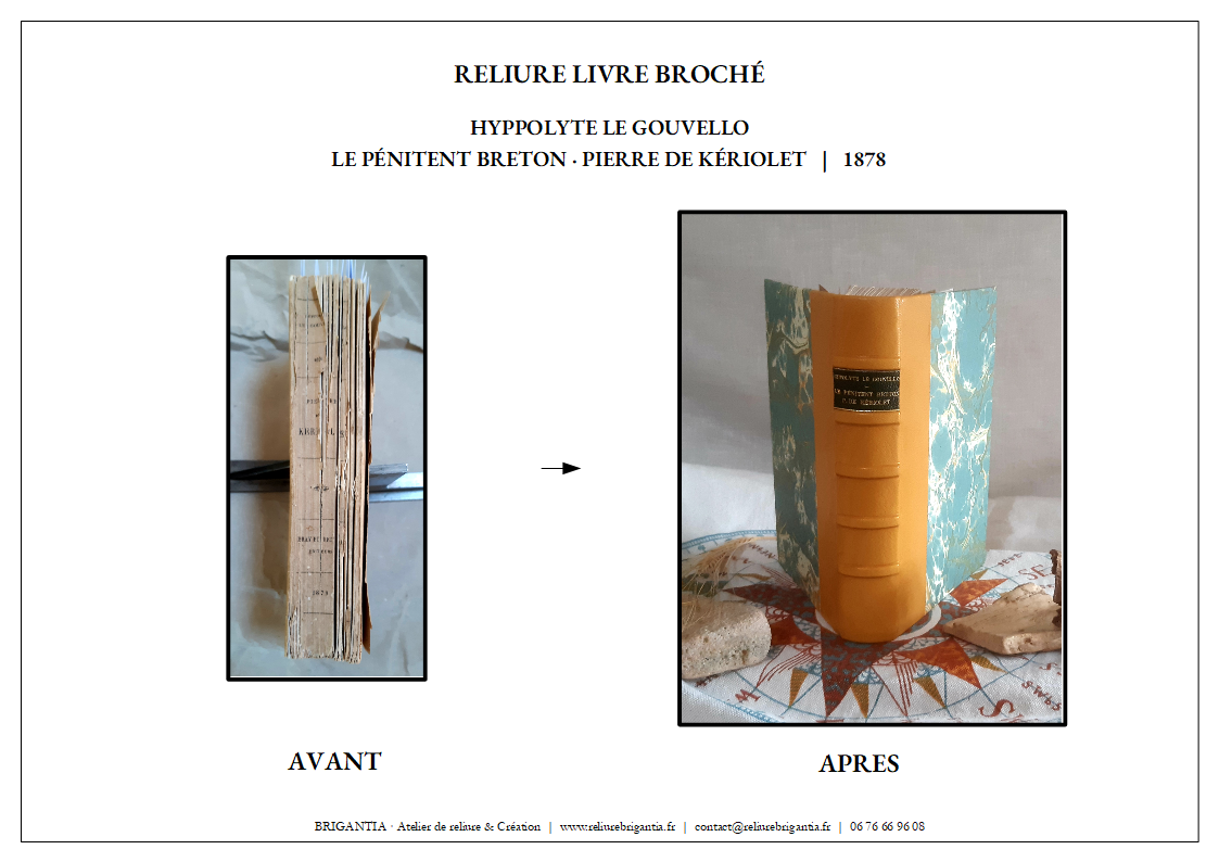 reliure demi cuir restauration livre broché